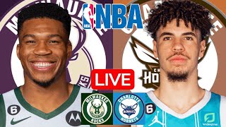 LIVE MILWAUKEE BUCKS vs CHARLOTTE HORNETS  NBA  PLAY BY PLAY  SCOREBOARD [upl. by Dorinda337]