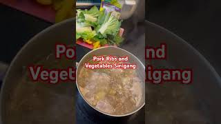 Pork Ribs and Vegetable Sinigang  porkribsrecipe sinigang filipinofood [upl. by Jarrad]