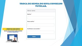 Troca de Senha do SIPIA Conselho Tutelar [upl. by Agiaf355]