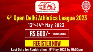 4th Open Delhi Athletics League 2023 SKEducation2020 [upl. by Narhet471]