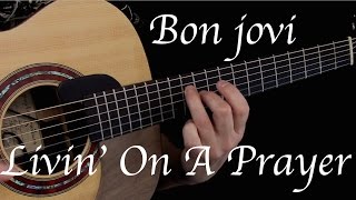 Kelly Valleau  Livin On A Prayer Bon Jovi  Fingerstyle Guitar [upl. by Ion]