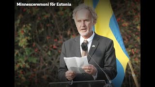 Lars Angstrom Minnesceremoni for Estonia 2024 09 28 [upl. by Holden]