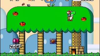 Yoshis House  Normal Exit Super Mario World Glitch [upl. by Nnyllatsyrc165]