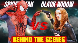 SpiderMan vs Black Widow Behind The Scenes [upl. by Nickerson]