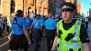 Glasgow Streets Locked Down As Football Fans Invade George Square [upl. by Hiamerej]