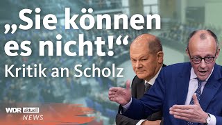 Olaf Scholz äußert sich zum Haushalt Schafft er die Krise  WDR Aktuelle Stunde [upl. by Remlap]