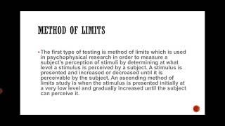 The methods of psychophysics [upl. by Ahsenid]