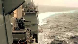 LIVE FIRE Ticonderogaclass guidedmissile cruiser [upl. by Ike501]