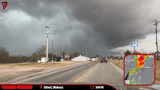 Chasing A PDS Tornado Warning In Oklahoma  Live As It Happened  11424 [upl. by Pownall479]