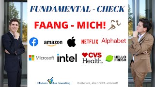 FAANG MICH Der FundamentalCheck by Modern Value Investing [upl. by Gnilyarg]