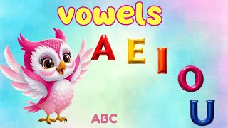 Fun Vowel Song for Kids  Learn A E I O U with Easy SingAlong  Educational Video for Toddlers [upl. by Sosthina]