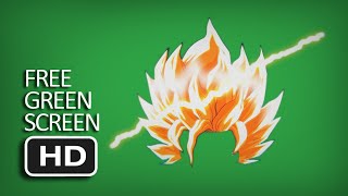 Free Green Screen  Super Saiyan With Sound [upl. by Akenit]