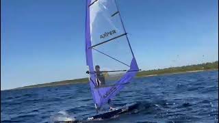 Надувная SUP доска AXPER WindSup Space 107 и парус для виндсерфа AXPER Snake Windserf 5 м² [upl. by Ynaffit565]