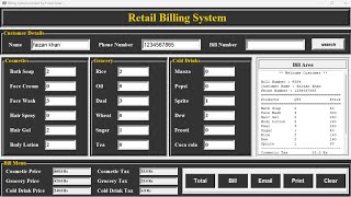 1Build a Retail Billing System using Python Tkinter GUI  StepbyStep Tutorial [upl. by Pan]