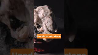 A fat elephants head today stonecarvingcraftsmanship handcarved stonehandmade [upl. by Annaeed]