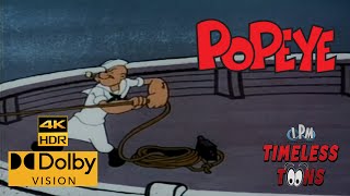 POPEYE THE SAILOR MAN Spooky Swabs 1957 4K HDR Dolby Vision Remastered [upl. by Neyr]