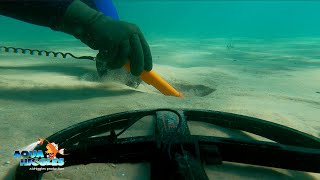 1 Man 2 GoPros go Underwater Beach Metal Detecting Torch Lake Michigan [upl. by Namreh]