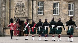 Dinner is ready at Holyrood Palace  Pipe and bugle of Scots Guards [upl. by Rubma357]