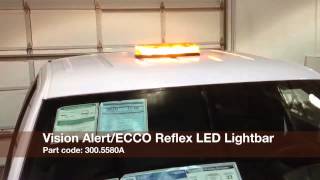 ECCO Vision Alert 5580A Reflex LED Mini Lightbar from DunBri Group [upl. by Farhi628]