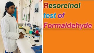 Resorcinol Test Of FormaldehydeSipra Samantaeducationalvideo [upl. by Llebana]