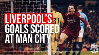 LIVERPOOLS GOALS SCORED AT MAN CITY  Sturridge screamer Kuyt winner 1819 Team goal [upl. by London]