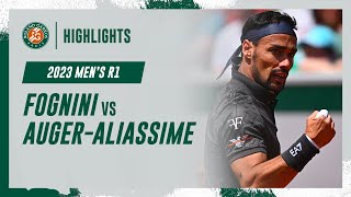 Fognini vs AugerAliassime Round 1 Highlights  RolandGarros 2023 [upl. by Aved]