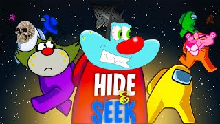 Oggy And Jack Playing Funny HIDE AND SEEK in Among us😂😂😂 [upl. by Taite]