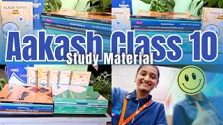 Aakash Class 10 FOUNDATION Study Material  Full Kit Unboxing  KooyelsVibrantStrokes aakash [upl. by Helbonia]