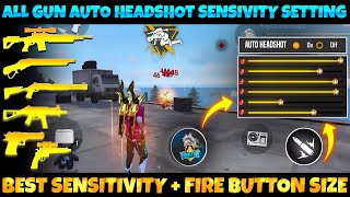 FREE FIRE ALL GUN AUTO HEADSHOT SENSIVITY SETTING  0 RECOIL AUTO HEADSHOT SENSITIVE SETTING  FF [upl. by Nylasor]