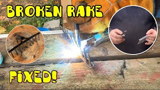 Tool Repair Welding and riveting a classic old rake [upl. by Rivkah]