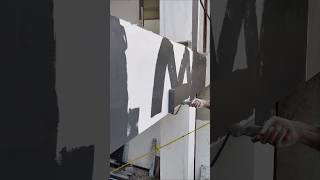 How to roller paint pillar grey workconstruction youtubeshort tranding [upl. by Aicirtap756]