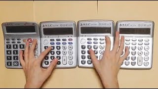 Super Mario Theme  played by Four calculators [upl. by Ahsieym]