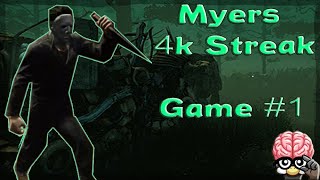 Myers 4k Kill Streak  Game 1  Dead by Daylight [upl. by Aicul]