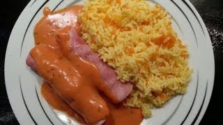 Thermomix TM 31 SchinkenHackRöllchen mit Möhrenreis [upl. by Stodder]