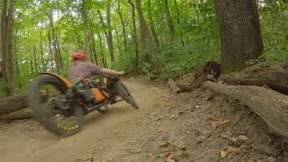 Paralyzed guy on Bowhead Reach Mountain bike at Southwestway Park Indiana [upl. by Noryt]