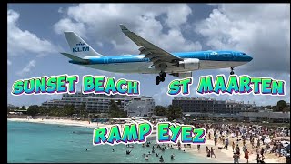 quotPlane Spotting Paradise St Maarten’s Sunset Beach Bar 🏖️✈️quot [upl. by Itoc178]