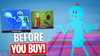 NEW MR MEESEEKS  QUEEN SUMMER Bundles Gameplay  Combos Before You Buy Fortnite Battle Royale [upl. by Niatirb]