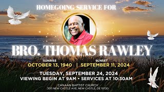 Homegoing Service for Bro Thomas Rawley [upl. by Ytsihc]