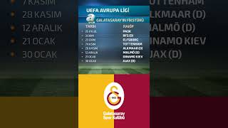 Galatasarayın UEFA Avrupa Ligi Fikstürü [upl. by Roderic183]