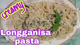 CREAMY LONGGANISA PASTA RECIPE  EASY LONGGANISA PASTA HILDA KITCHEN VLOG [upl. by Nilecoj407]