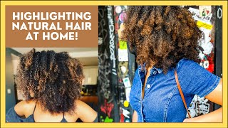 Highlighting Natural Hair at Home  Home Dye Job with Clairol amp Styling with BlackOwned Products [upl. by Htiek955]