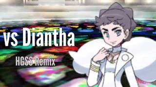 Champion Diantha Battle  HGSS Style Remix [upl. by Airdnua215]