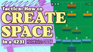 How To Create Space in a 4231 Formation FM24 Tactics [upl. by Biddy]