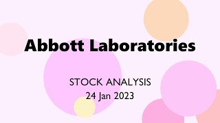 Abbott Laboratories Stock Analysis Today 24 Jan 2023  ABT Technical and Fundamental Analysis [upl. by Nicoli745]