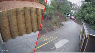 Timelapse of a 26 day work of building a retaining wall in 10 minutes [upl. by Ennayt518]