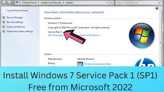 How to download Install Windows 7 Service Pack 1 SP1 official free  microsoft windows7 [upl. by Mellette745]