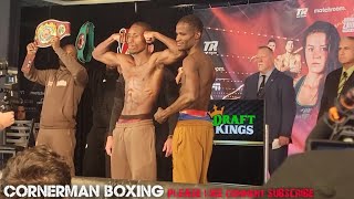 BRUCE CARRINGTON VS SULAIMAN SEGAWA WEIGH IN amp FACE OFF AHEAD OF FEATHERWEIGHT ESPN BOUT [upl. by Ykcul930]