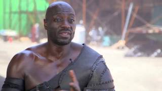 Pompeii Adewale AkinnouyeAgbaje quotAtticusquot On Set Movie Interview  ScreenSlam [upl. by Akeinahs]