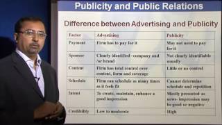 Marketing Management Lectures  Difference between Advertising and Publicity [upl. by Langelo60]