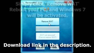 RemoveWAT 226  Windows 7 Activator Removes Windows Genuine [upl. by Artkele]